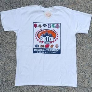 Vtg 2001 Big Ten Conference Basketball Tournament T Shirt Sports Iowa